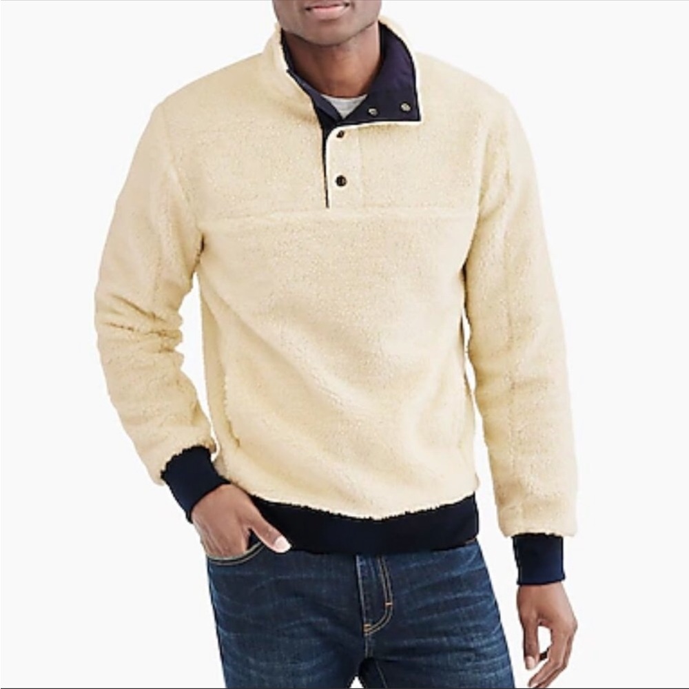 J.Crew Men’s Upstate Sherpa Fleece Size Small Like New